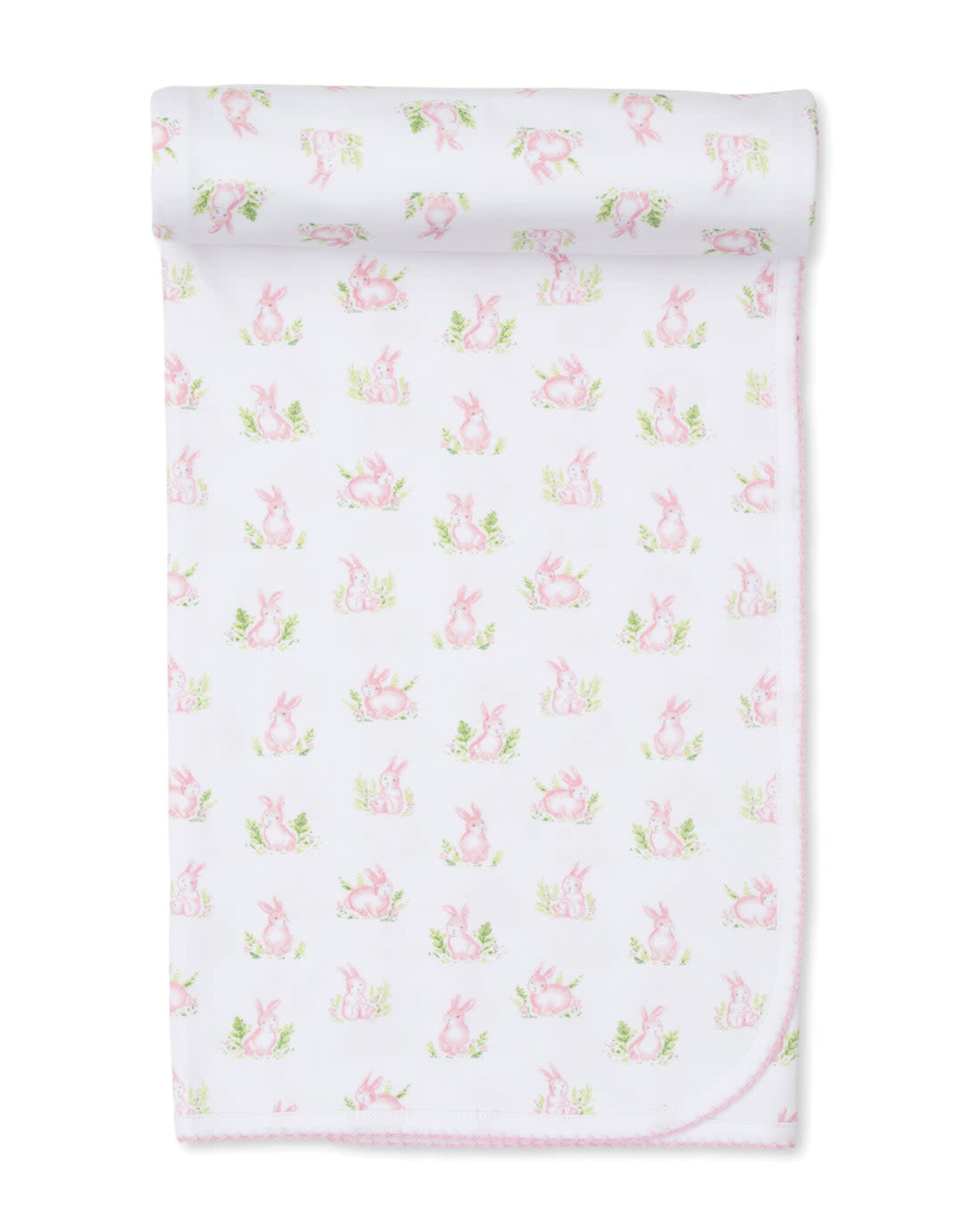 Kissy Kissy Pink Cottontail Hollow Swaddle Blanket