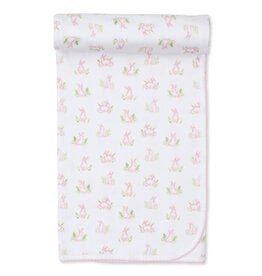 Kissy Kissy Pink Cottontail Hollow Swaddle Blanket