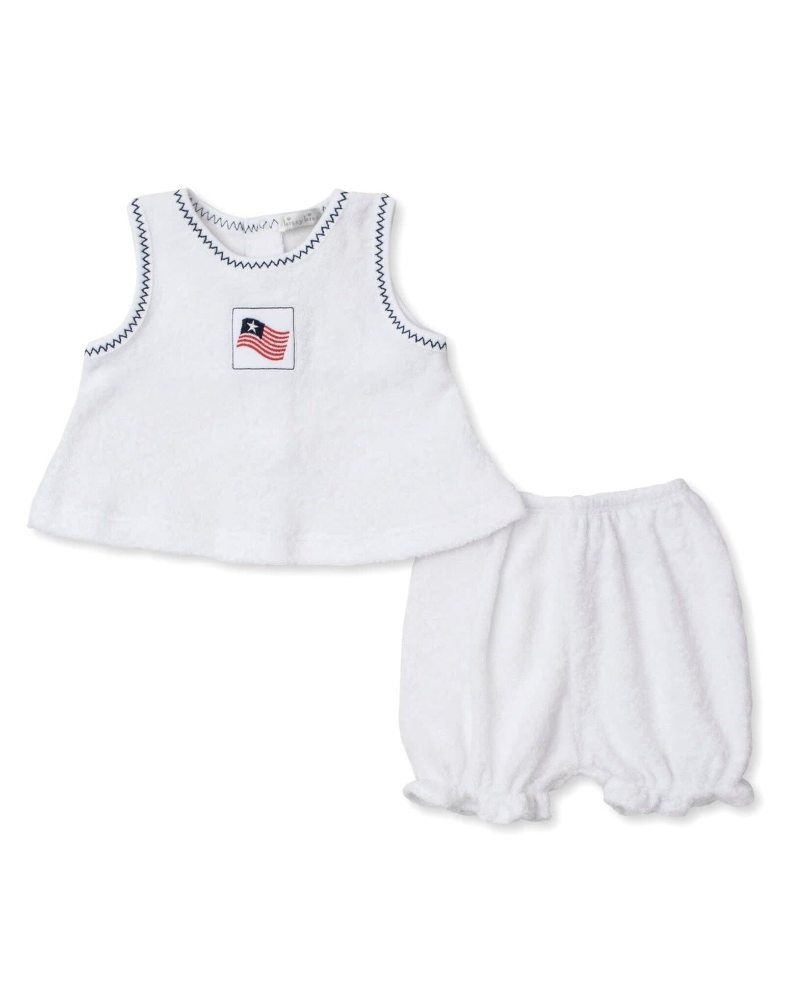 Kissy Kissy Star Spirit Terry Sunsuit Set