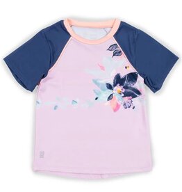 Noruk Pastel Lilac Leaves Purple Athletic T-Shirt