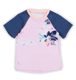 Noruk Pastel Lilac Leaves Purple Athletic T-Shirt