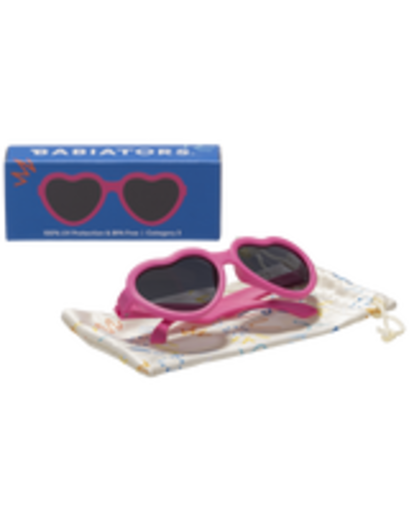 Babiators Original Hearts: Paparazzi Pink with Smoke Lens