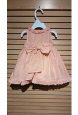 Casero Smocked Peach Baby Dress