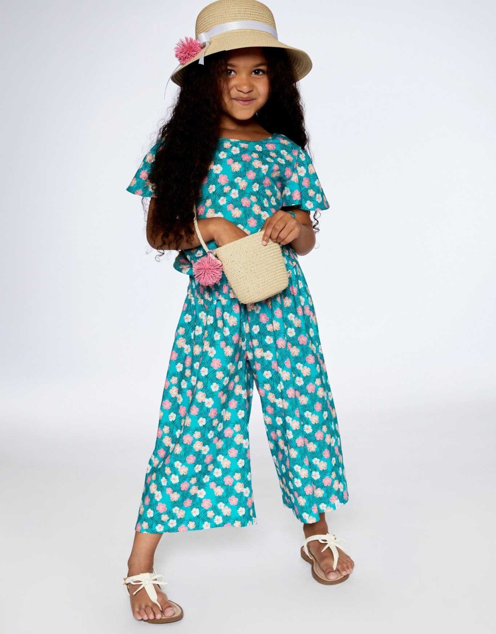 Deux Par Deux Straw Bag and Hat Set