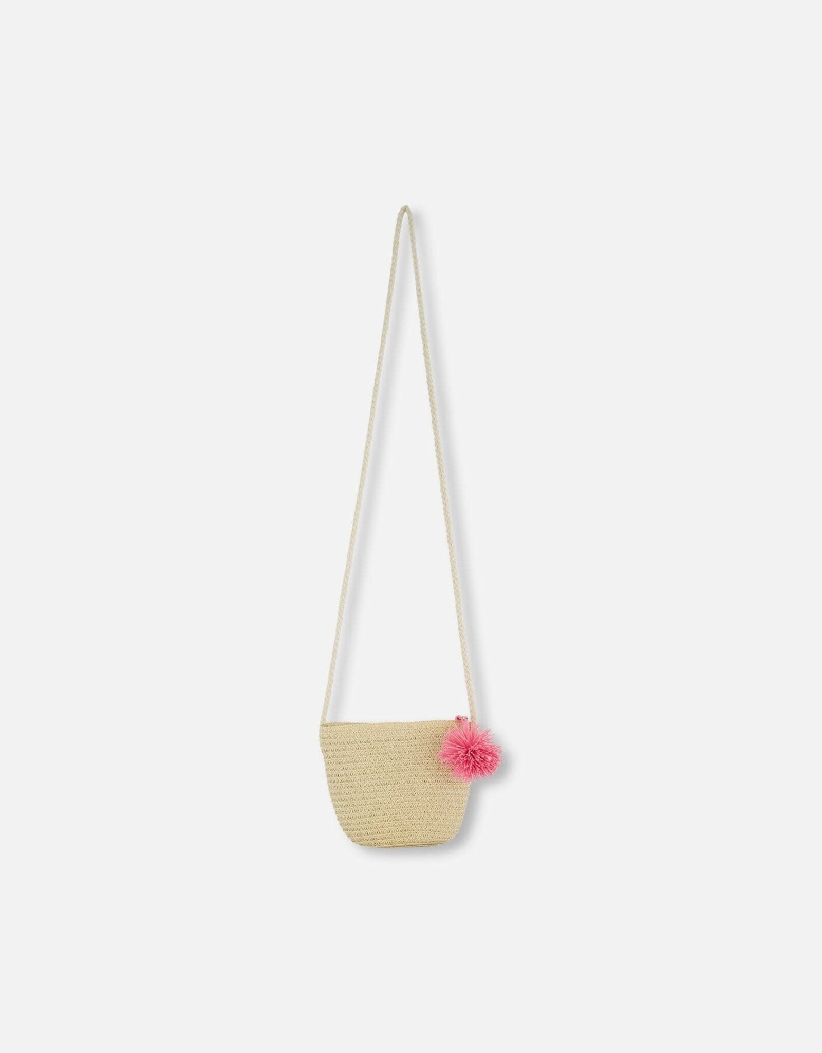 Deux Par Deux Straw Bag And Hat Set -- Straw And Pink Deux Par Deux Straw Bag And Hat Set -- Straw And Pink