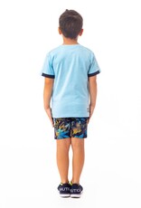 Noruk Safari Color Block Printed Bermuda Shorts