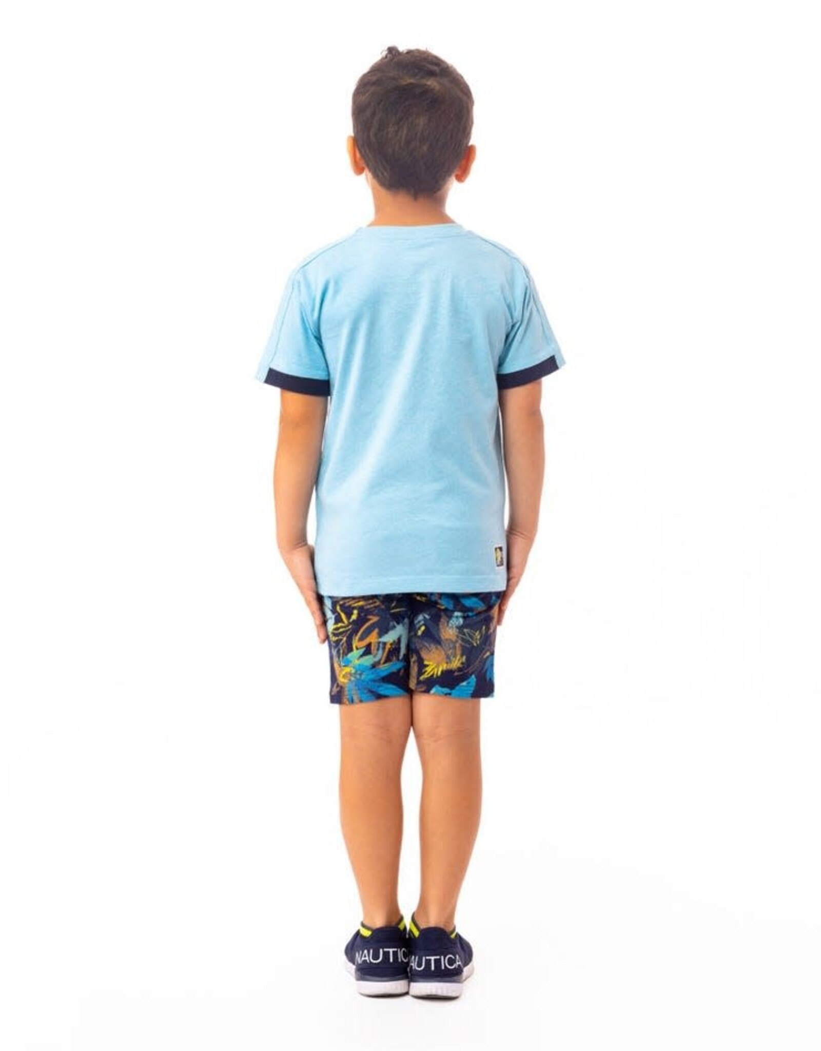 Noruk Safari Color Block Printed Bermuda Shorts