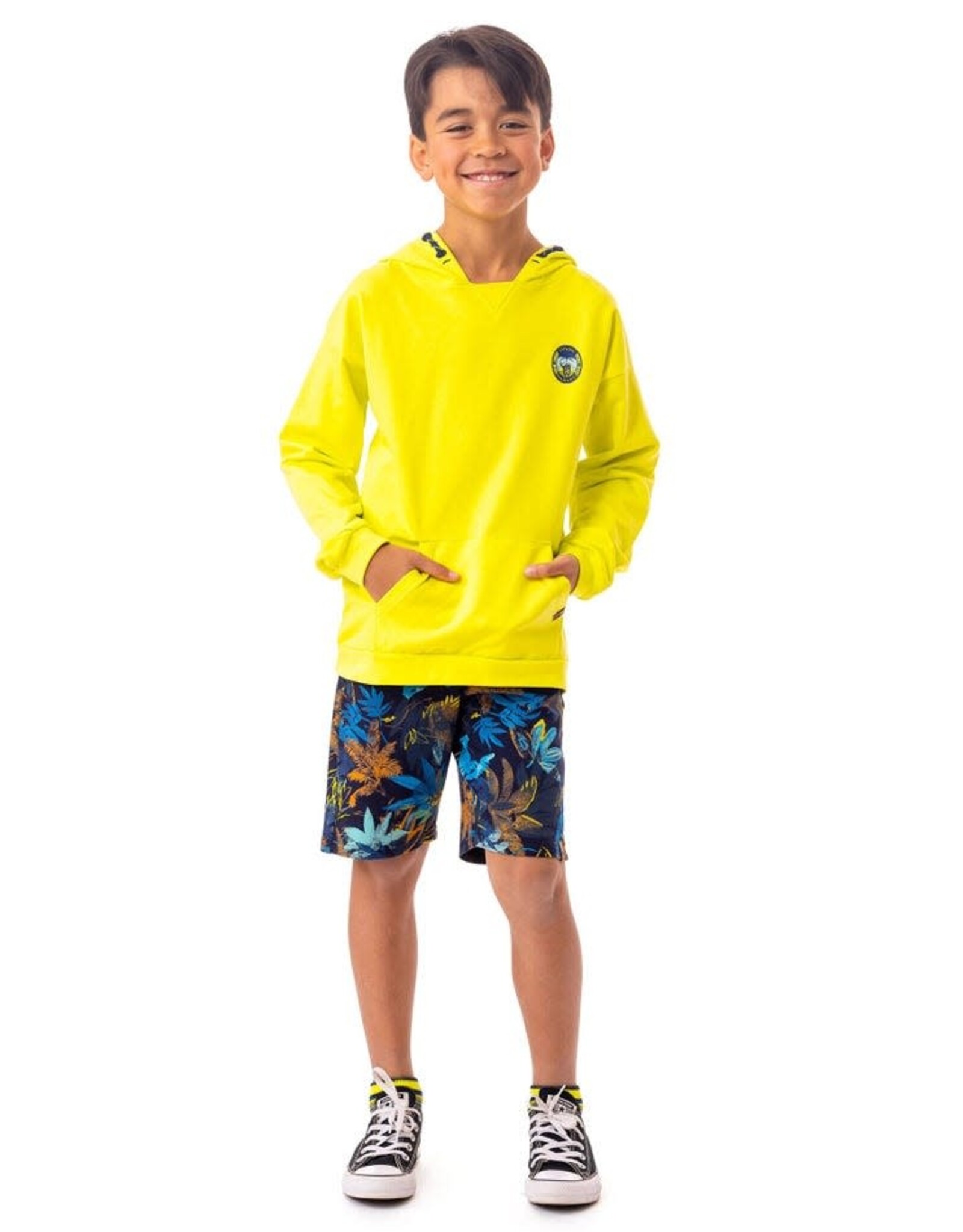 Noruk Safari Color Block Printed Bermuda Shorts