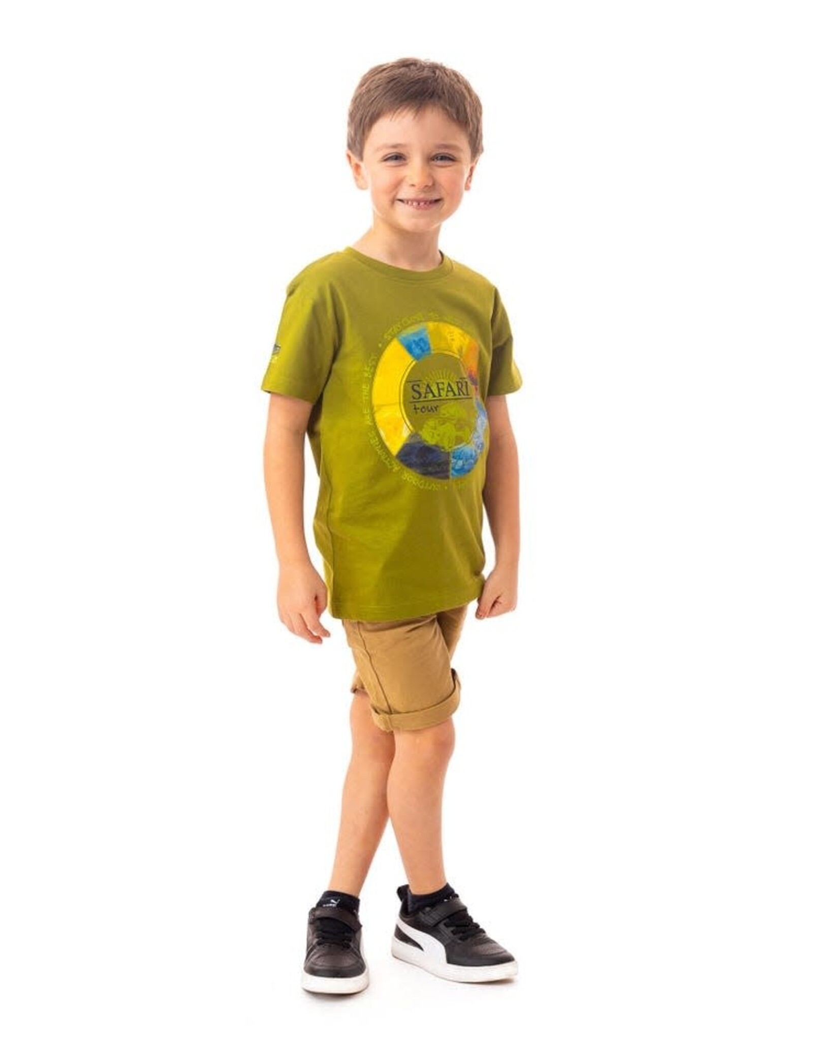 Noruk Safari Color Block Circle T-Shirt