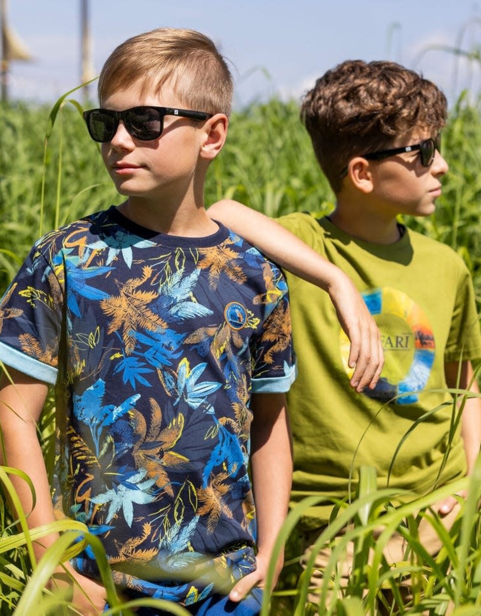 Noruk Safari Color Block Printed T-Shirt