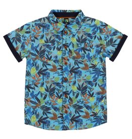 Noruk Safari Color Block Printed Button Up Shirt