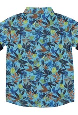 Noruk Safari Color Block Printed Button Up Shirt