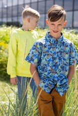 Noruk Safari Color Block Printed Button Up Shirt