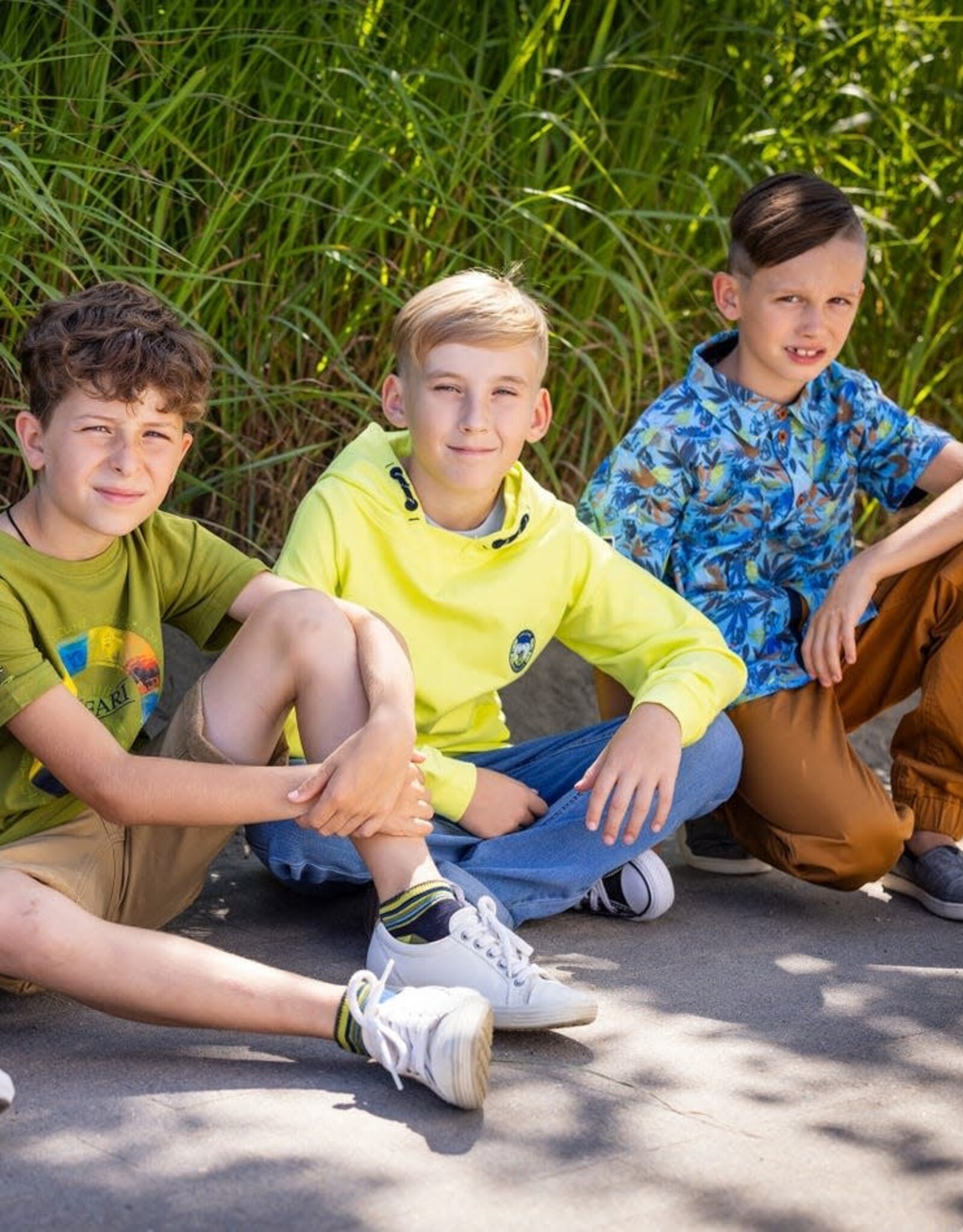 Noruk Safari Color Block Printed Button Up Shirt