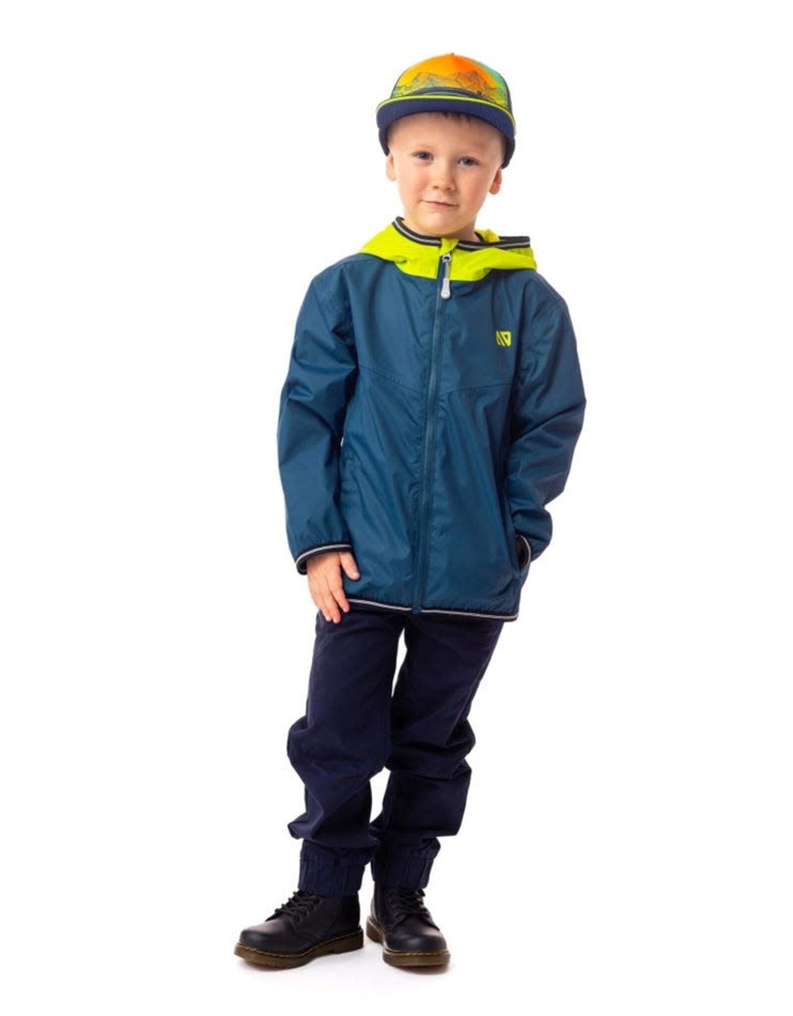 Noruk Solid Sarcelle Windbreaker
