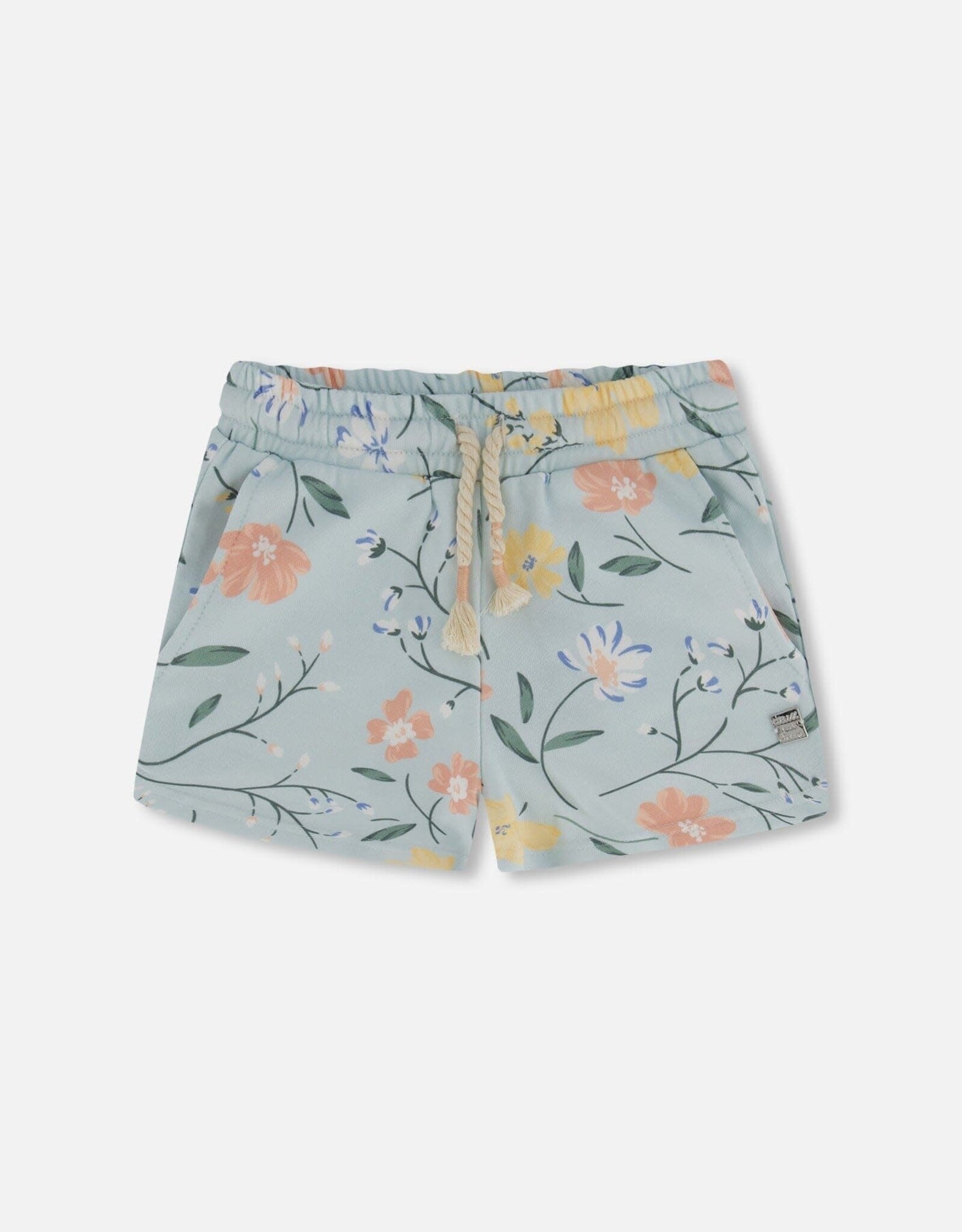 Deux Par Deux Baby Blue Flowers Shorts