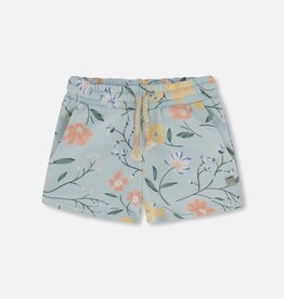 Deux Par Deux Baby Blue Flowers Shorts