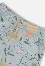 Deux Par Deux Baby Blue Flowers Shorts