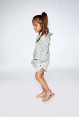 Deux Par Deux Baby Blue Flowers Shorts