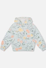 Deux Par Deux Baby Blue Flowers Sweatshirt
