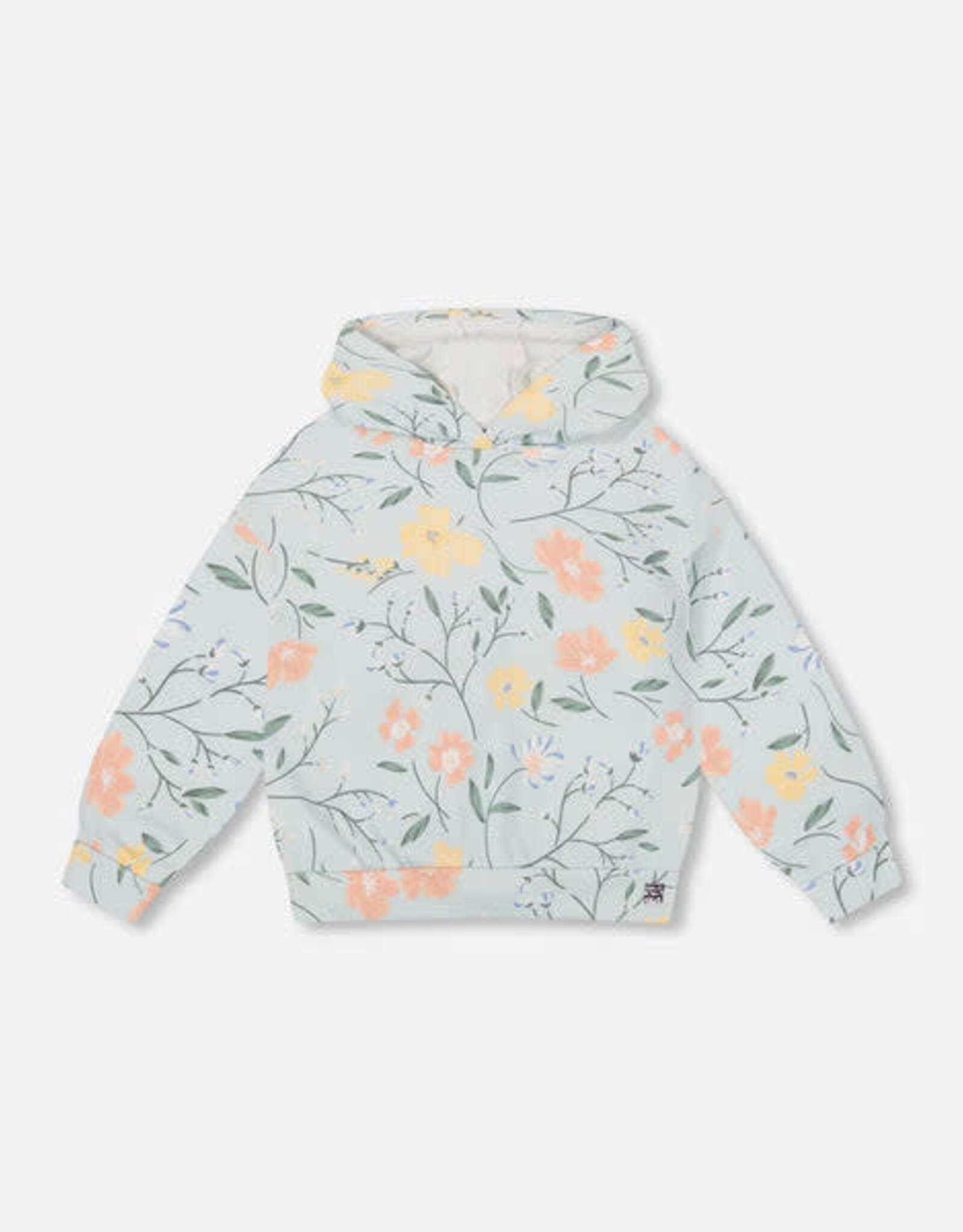 Deux Par Deux Baby Blue Flowers Sweatshirt
