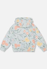 Deux Par Deux Baby Blue Flowers Sweatshirt