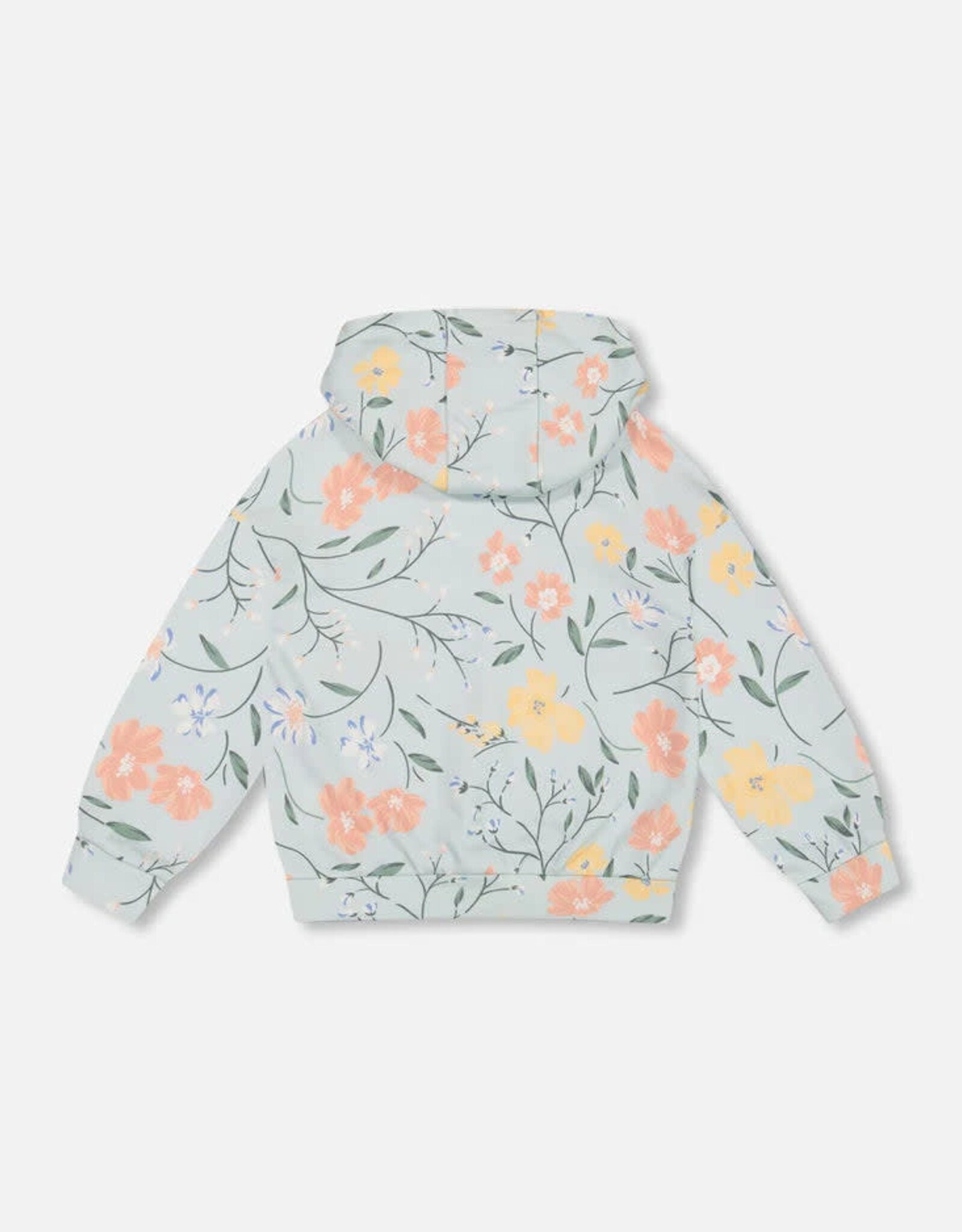 Deux Par Deux Baby Blue Flowers Sweatshirt