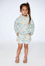 Deux Par Deux Baby Blue Flowers Sweatshirt