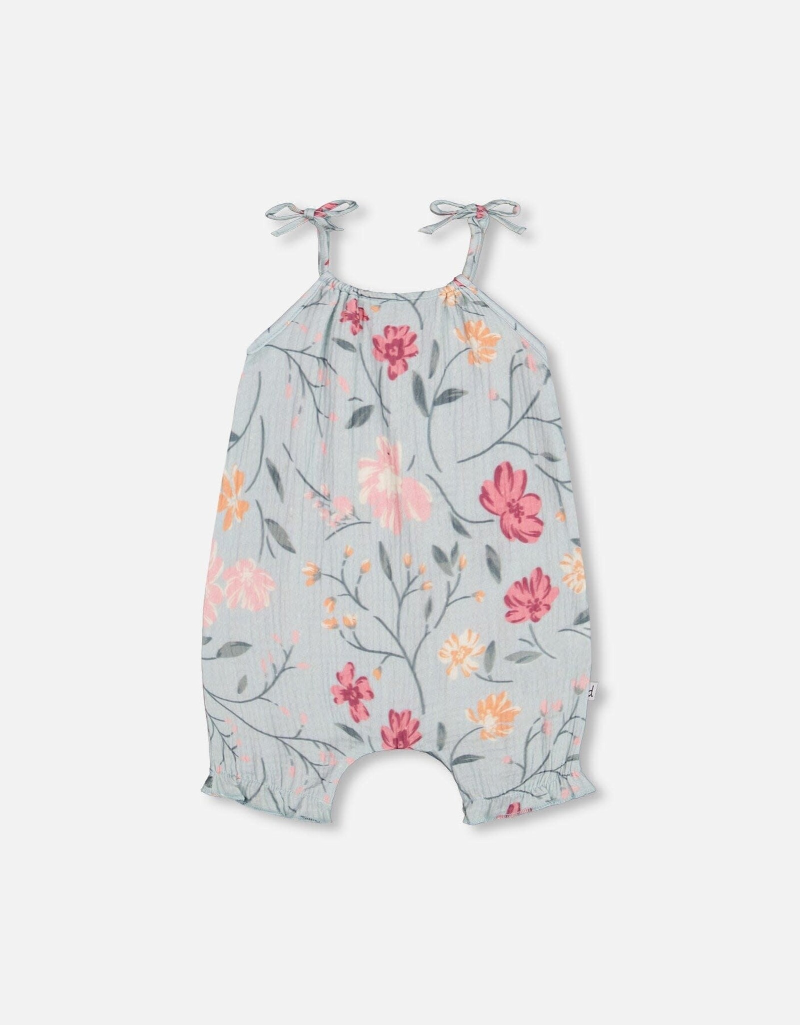 Deux Par Deux Big Flowers Muslin Romper