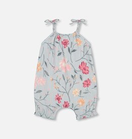 Deux Par Deux Big Flowers Muslin Romper