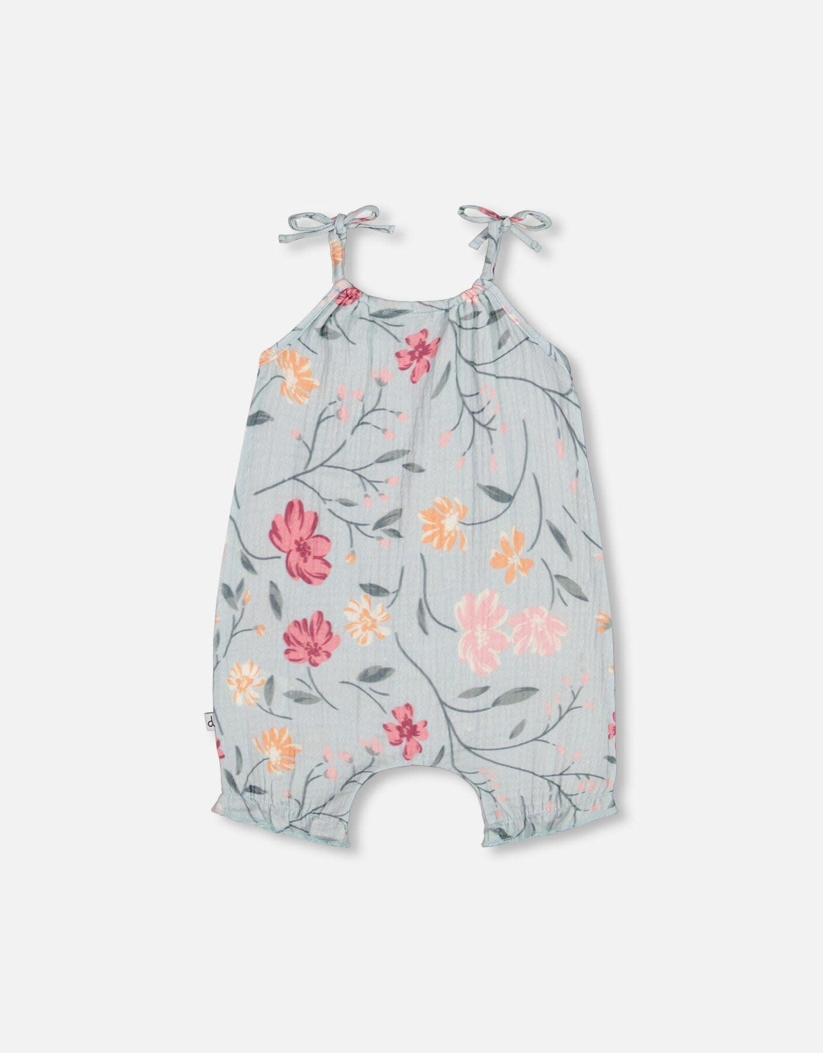 Deux Par Deux Big Flowers Muslin Romper