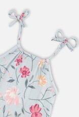 Deux Par Deux Big Flowers Muslin Romper