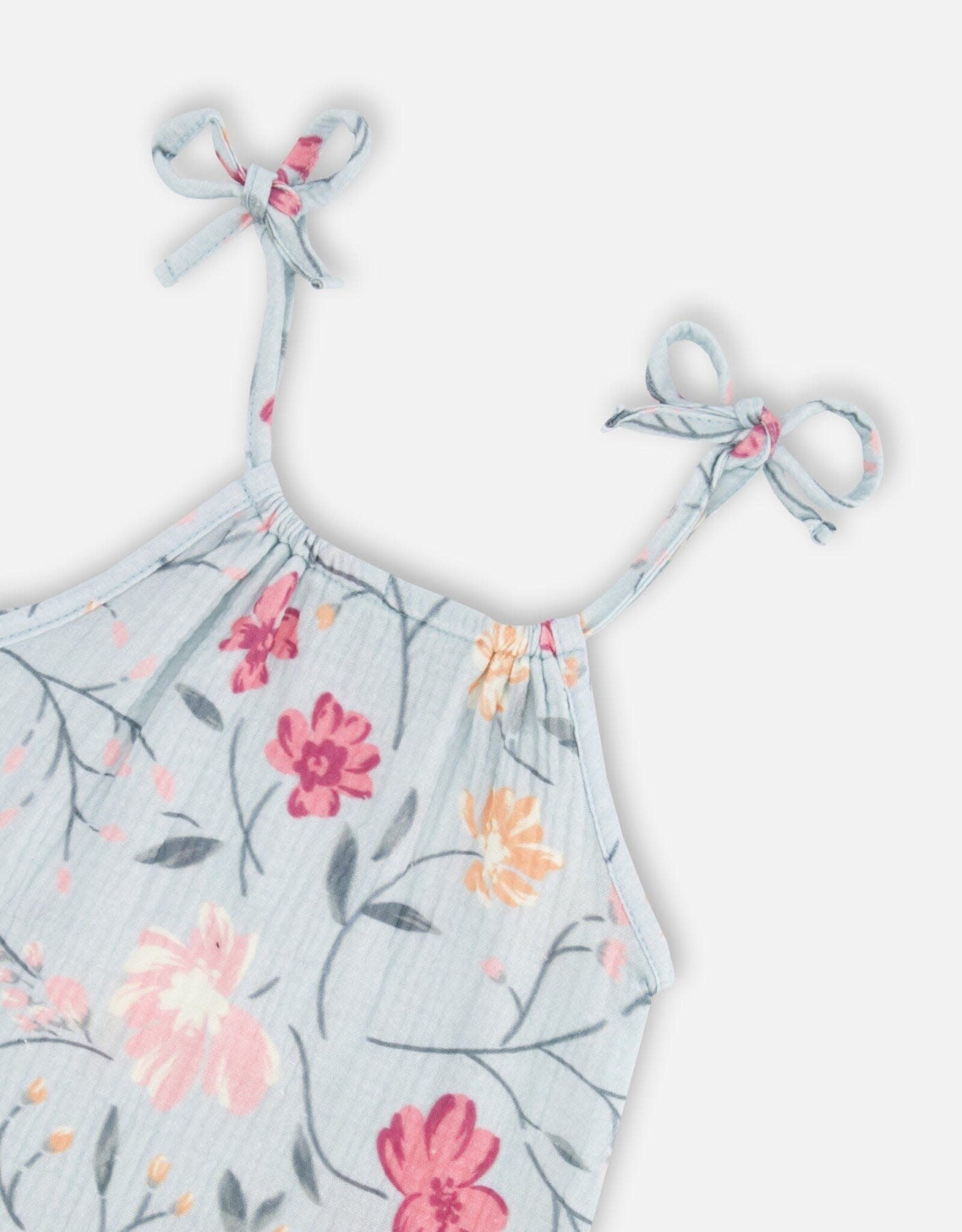 Deux Par Deux Big Flowers Muslin Romper