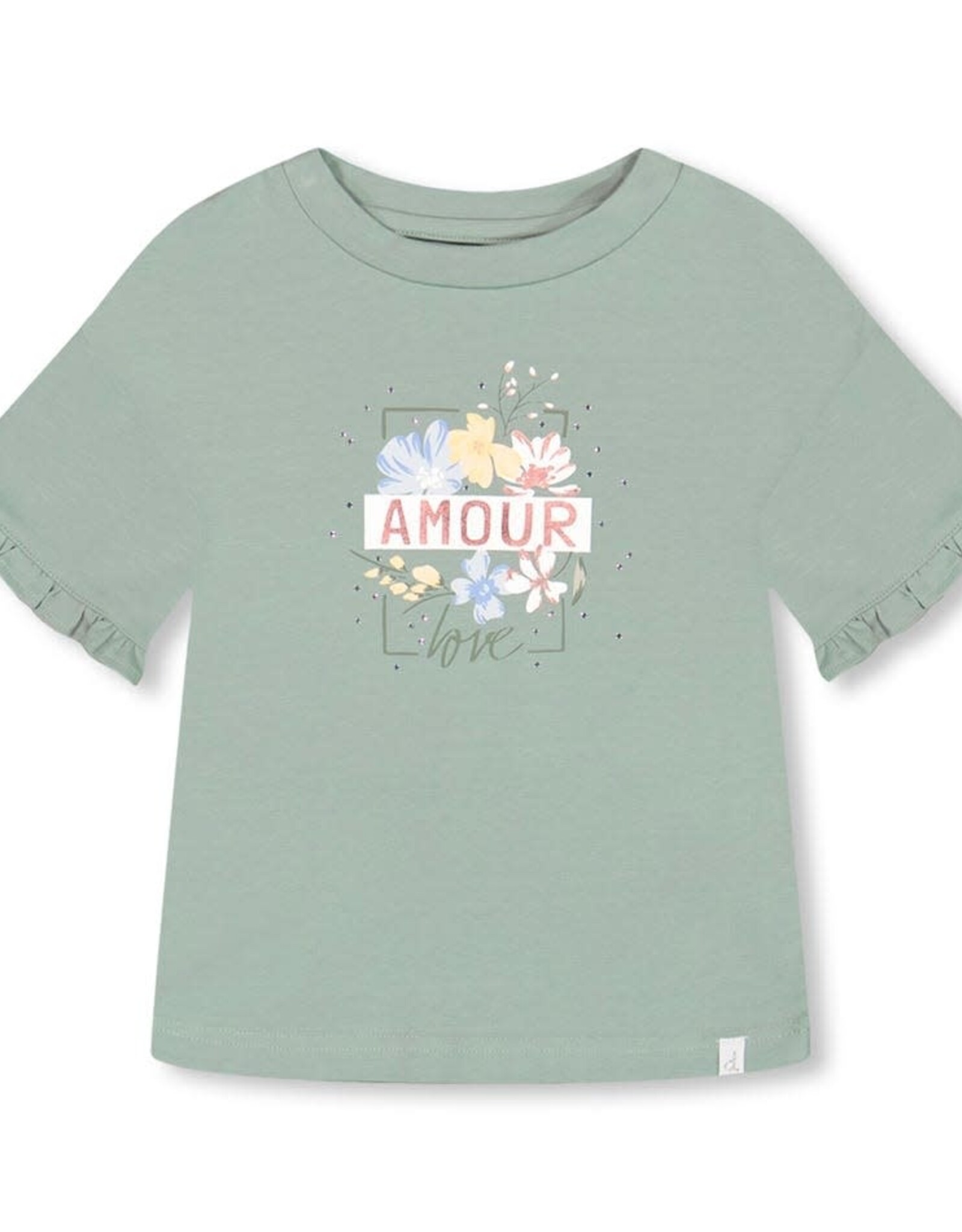 Deux Par Deux Iceberg Green Frill Top