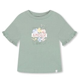Deux Par Deux Iceberg Green Frill Top