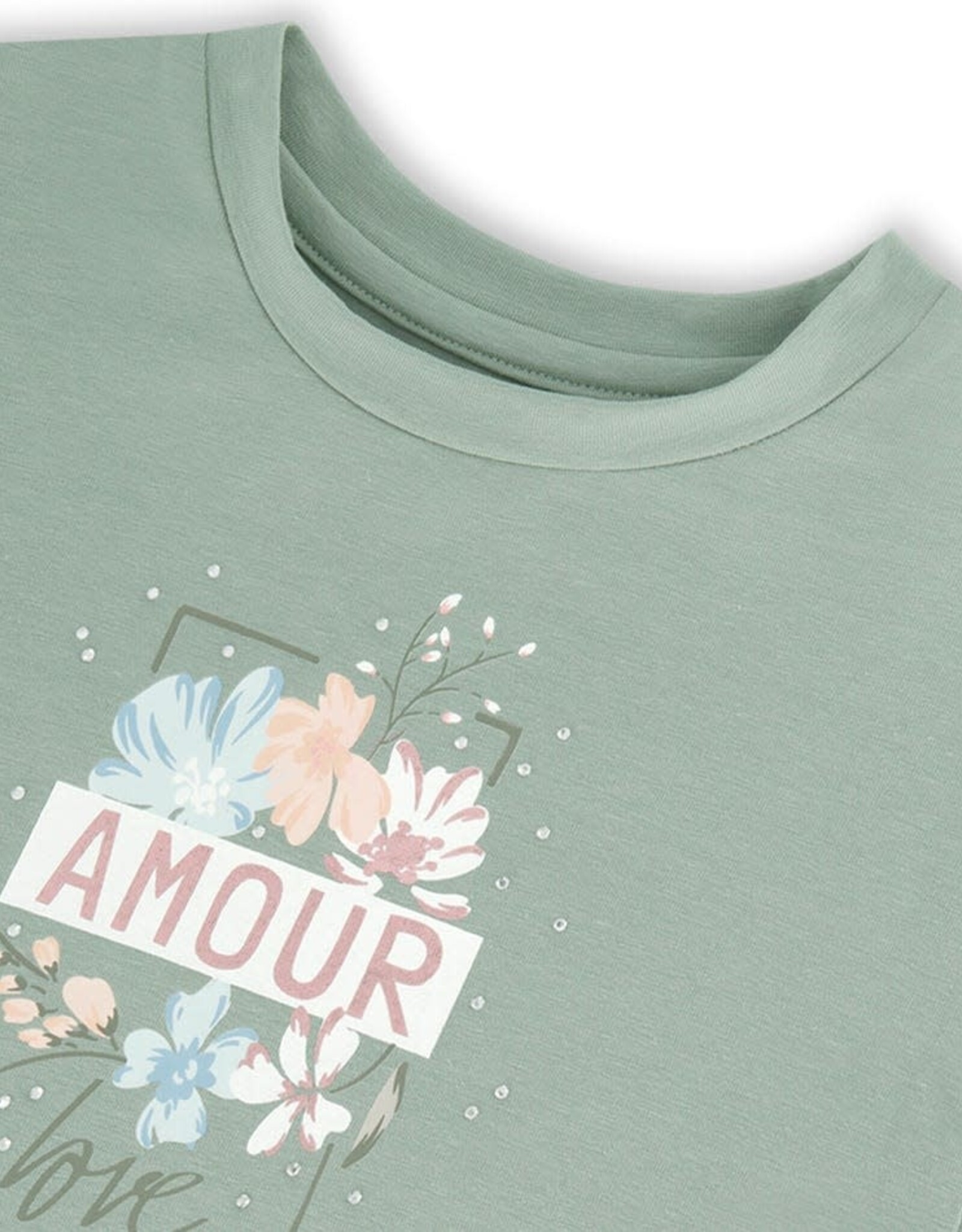 Deux Par Deux Iceberg Green Frill Top