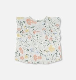 Deux Par Deux Flower Frill Top