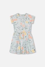 Deux Par Deux Baby Blue Flowers Dress