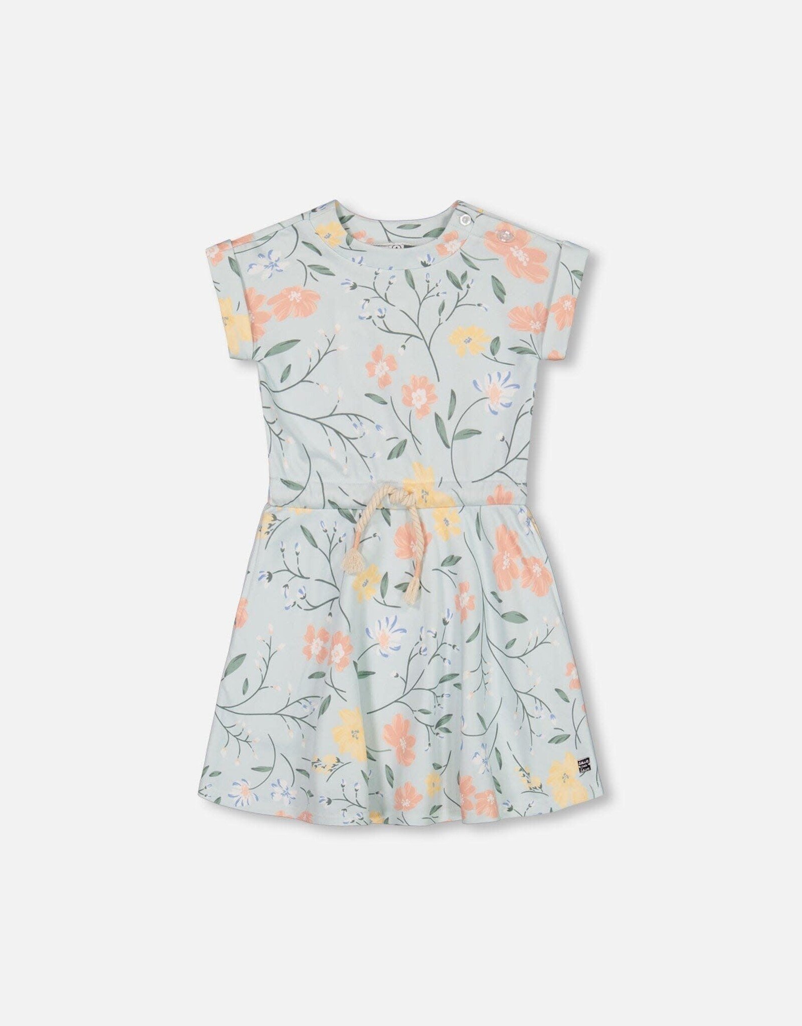 Deux Par Deux Baby Blue Flowers Dress