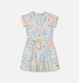 Deux Par Deux Baby Blue Flowers Dress
