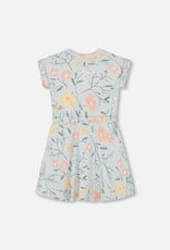 Deux Par Deux Baby Blue Flowers Dress