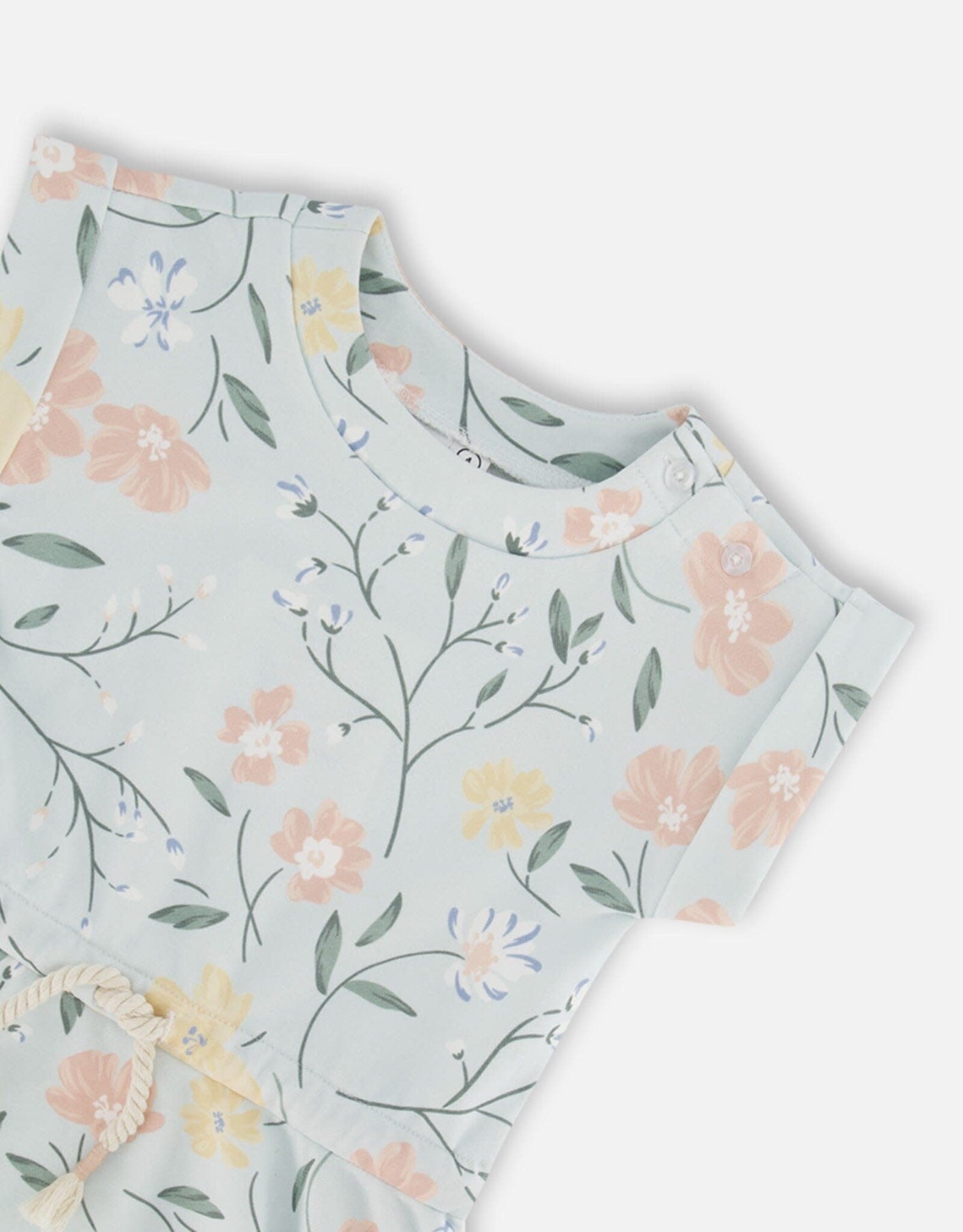 Deux Par Deux Baby Blue Flowers Dress
