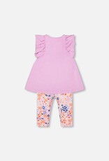 Deux Par Deux Fields Flowers Top/Capri Set