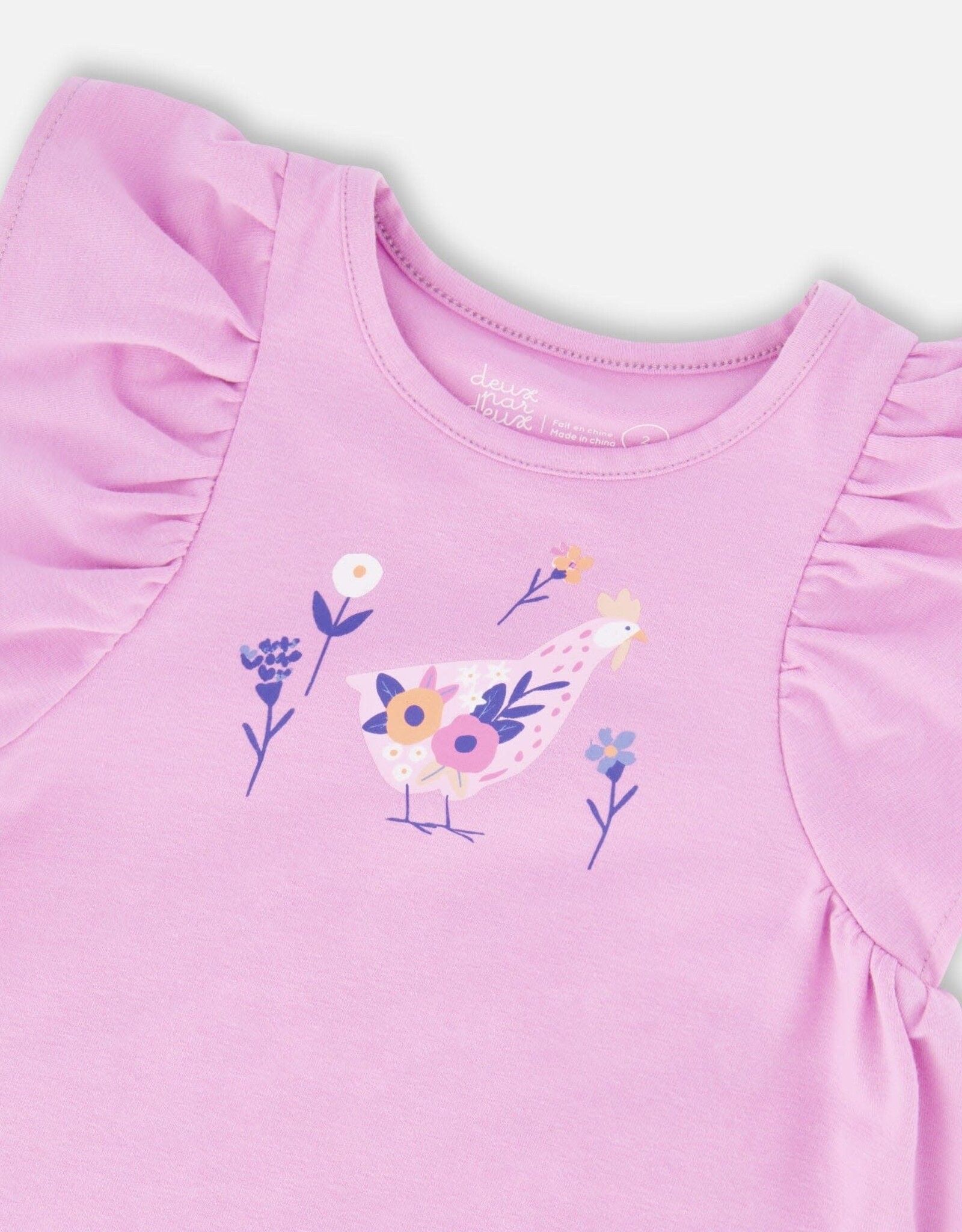 Deux Par Deux Fields Flowers Top/Capri Set