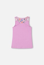 Deux Par Deux Violet Tulle T-Back Top