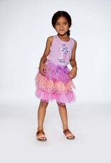 Deux Par Deux Violet Tulle T-Back Top