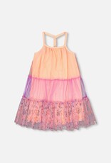 Deux Par Deux Rainbow Color Block Dress
