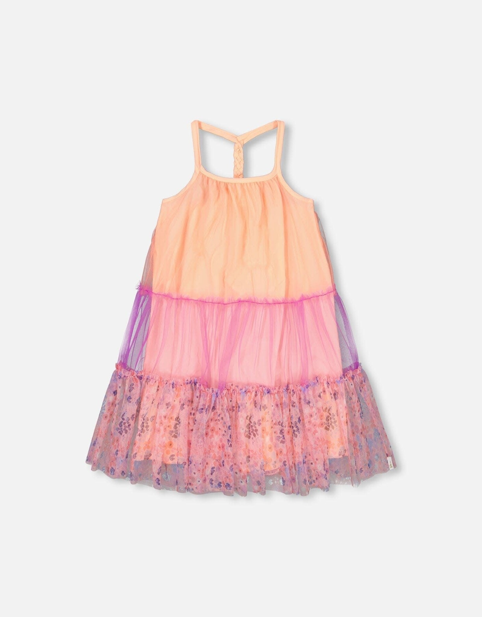 Deux Par Deux Rainbow Color Block Dress