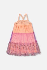 Deux Par Deux Rainbow Color Block Dress