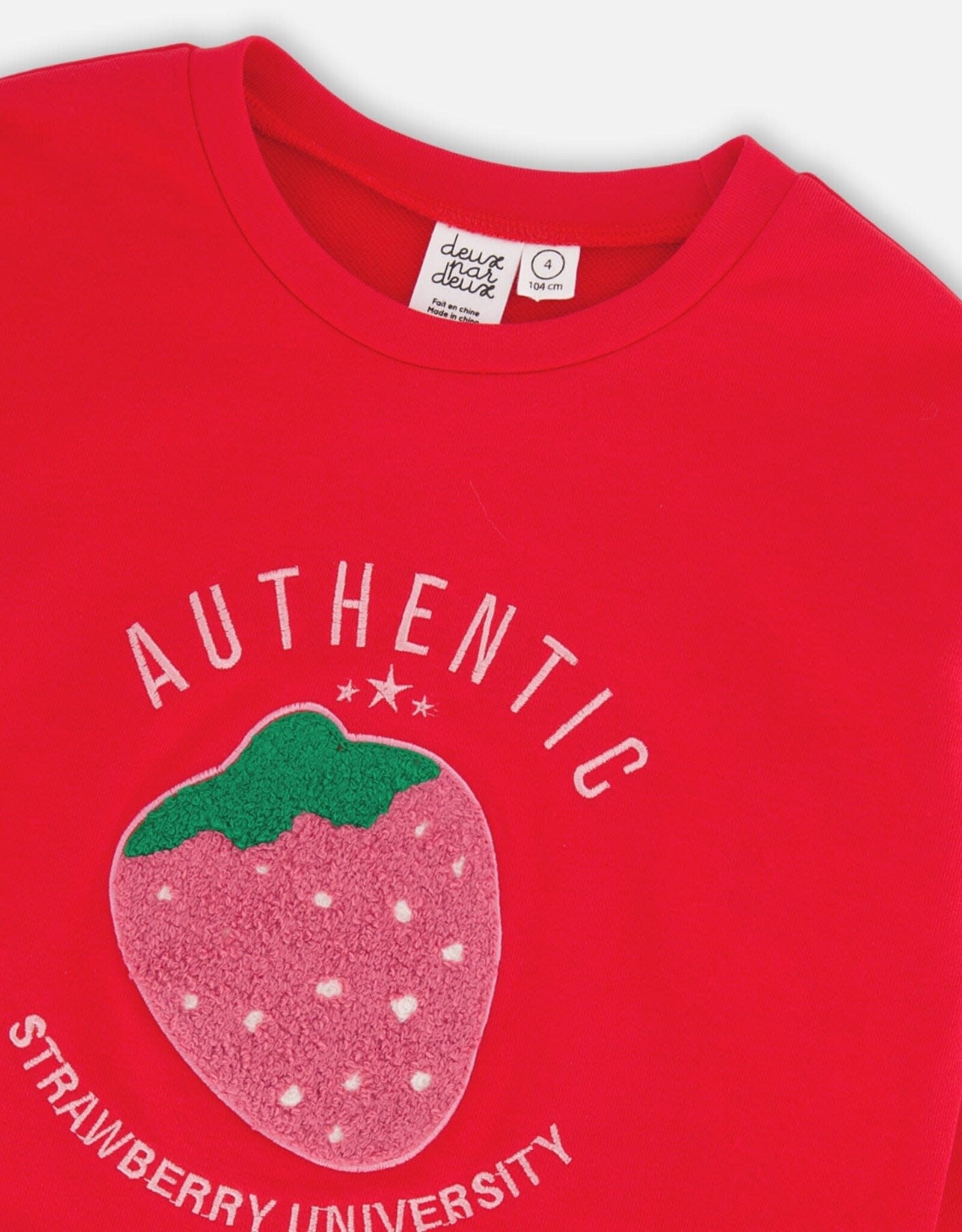 Deux Par Deux True Red Strawberry Sweatshirt